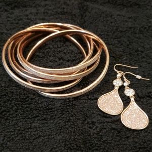 Bracelet,  earring set